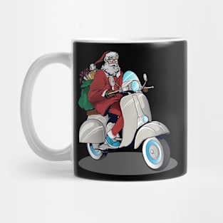 santa drive scooter Mug